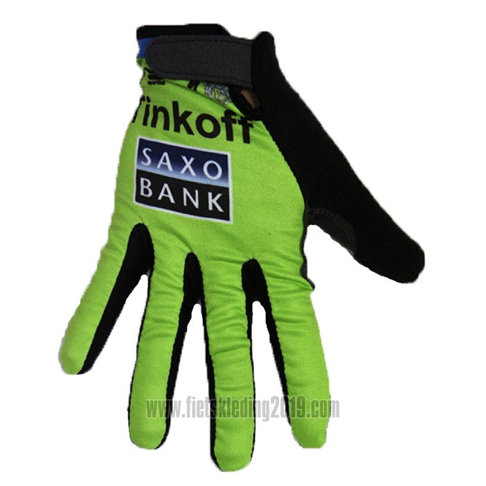 2020 Tinkoff Saxo Bank Handschoenen Met Lange Vingers Groen Zwart